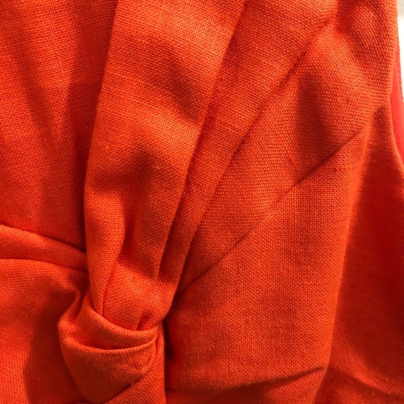 J. Crew linen sleeveless dress red orange colour - Picture 6 of 7